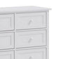 Mio 39 Inch 6 Drawer Dresser Solid Wood Molded Trim Glossy White By Casagear Home BM279147