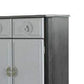 Pat 52 Inch Wood Tall Armoire Cabinet 3 Felt Lined Drawers Black and Gray By Casagear Home BM279156