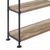 Ley 65 Inch 5 Tier Industrial Style Bookshelf Wood Metal Brown Black By Casagear Home BM279169