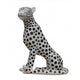 Cid Leopard Sculpture | 24" | Polyresin | White, Black