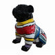 Cid Pug Sculpture | 18" | Resin | Abstract Pattern | Multicolor