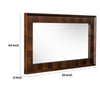Cid 43 Inch Modern Wall Mirror Molded Frame Dark Dual Tone Brown By Casagear Home BM279279