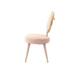 Cid 21 Inch Modern Glam Accent Chair Round Backrest Set of 2 Pink Velvet By Casagear Home BM279360