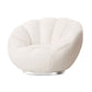 Cid 24 Inch Accent Chair, Tufted Back, Low Shell Design, Fabric, White By Casagear Home