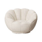 Cid 24 Inch Accent Chair Tufted Back Low Shell Design Fabric White By Casagear Home BM279362