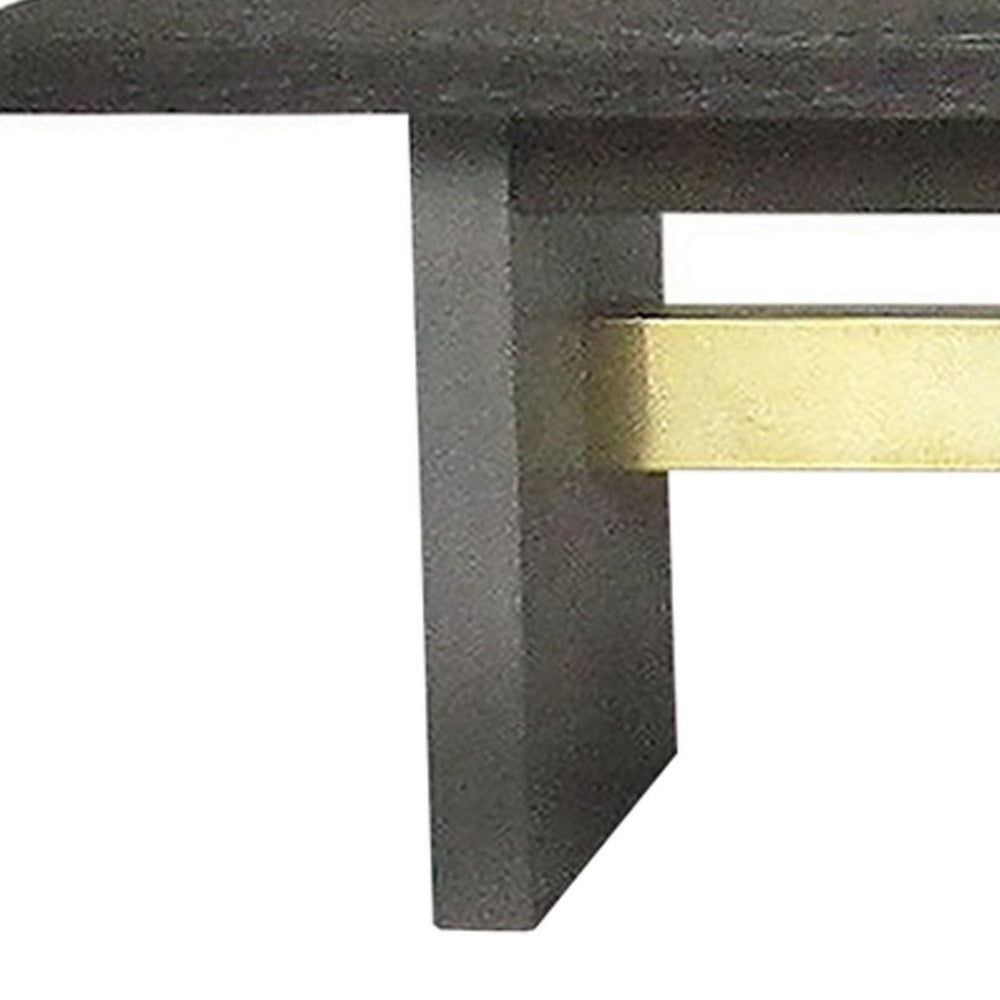 Cid Coe 71 Inch Modern Dining Bench Wood Seat Concrete Base Gray By Casagear Home BM279472