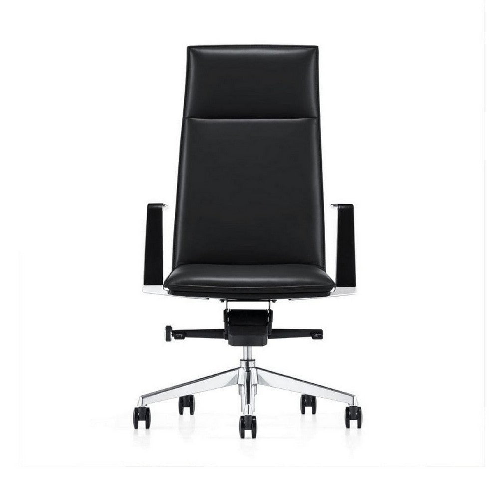Cid 27 Inch Modern Swivel Office Chair Tall Back Reclining Dark Gray By Casagear Home BM279506
