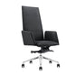 Cid 24 Inch Modern Office Chair Knee Tilt Sleek Tall Back Black By Casagear Home BM279511