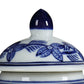 6 Inch Porcelain Jar Urn Shape Lid Floral Design Blue White By Casagear Home BM279526