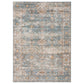 Mia 10 x 8 Large Soft Fabric Floor Area Rug, Washable, Vintage Two Tone Border Design By Casagear Home