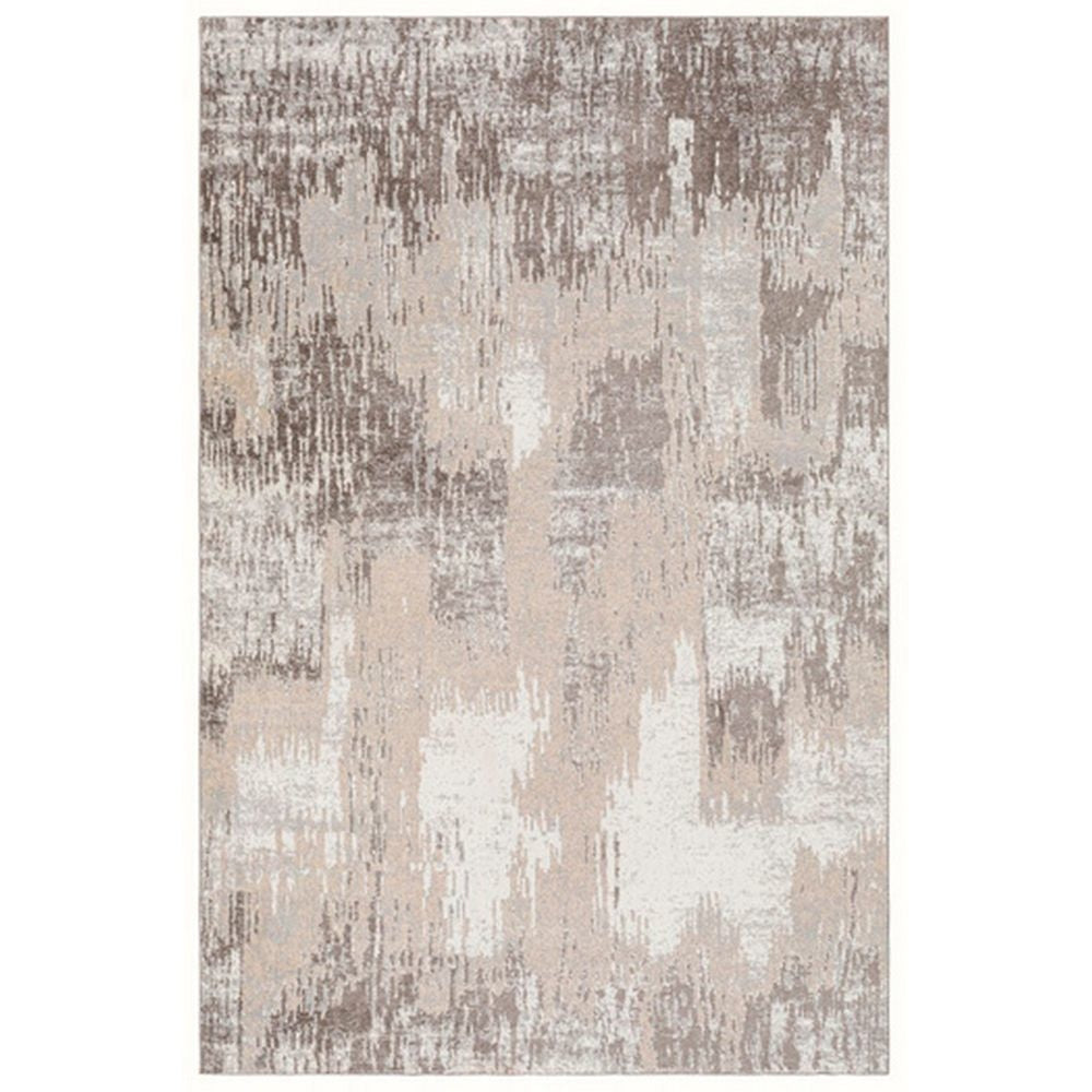 Wyn Area Rug | 7 x 5 | Abstract Pattern | Washable | Gray, Beige