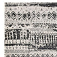 Zofi 10 x 8 Soft Fabric Floor Area Rug Washable Classic Aztec Pattern Black White By Casagear Home BM279718