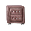 Rex Nightstand | 17" | Upholstered | 2 Drawers | Pink