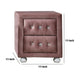Rex 17 Inch Modern Upholstered Nightstand 2 Drawer Crystal Handles Pink By Casagear Home BM279727