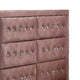 Rex 40 Inch Modern Upholstered Dresser 6 Drawers Crystal Handles Pink By Casagear Home BM279728