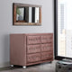 Rex Dresser | 40" | Upholstered | 6 Drawers | Pink
