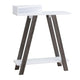 Baki Side Console Table | 38" | Corner Compartment | White