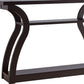 Jane 47 Inch Modern Curved Console Sofa Table 2 Shelves Wood Brown By Casagear Home BM279750