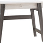 36 Inch Modern Console Sofa Side Table 2 Tone Wood White Distressed Grey By Casagear Home BM279754