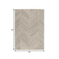 Kaye 7 x 5 Modern Area Rug Soft Fabric Dotted Chevron Medium Brown Gray By Casagear Home BM280124