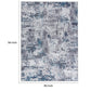 Keli 5 x 7 Modern Area Rug Abstract Art Design Soft Fabric Gray Blue By Casagear Home BM280142