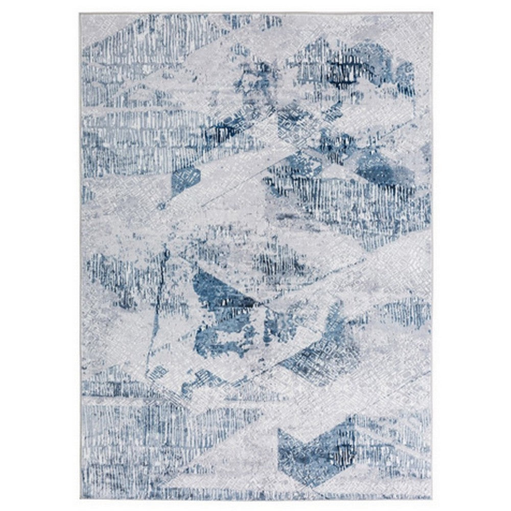 Lexi Area Rug | 5 x 7 | Abstract Art | Blue, Gray