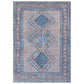 Nia 5 x 7 Washable Soft Area Rug, Ornate, Border, Medium, Cornflower Blue By Casagear Home