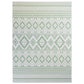 Xyla 8 x 10 Soft Area Rug, Geometric Design, Tribal, Large, Cream, Green By Casagear Home