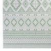 Xyla 8 x 10 Soft Area Rug Geometric Design Tribal Large Cream Green By Casagear Home BM280181