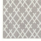 5 x 7 Fabric Floor Area Rug Diamond Symmetrical Medium Gray Ivory By Casagear Home BM280194