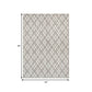 5 x 7 Fabric Floor Area Rug Diamond Symmetrical Medium Gray Ivory By Casagear Home BM280194