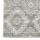 Ari 5 x 7 Modern Area Rug Diamond Pattern Soft Fabric Cream Gray By Casagear Home BM280199