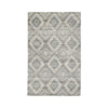 Ari 5 x 7 Modern Area Rug, Diamond Pattern, Soft Fabric, Cream, Gray By Casagear Home