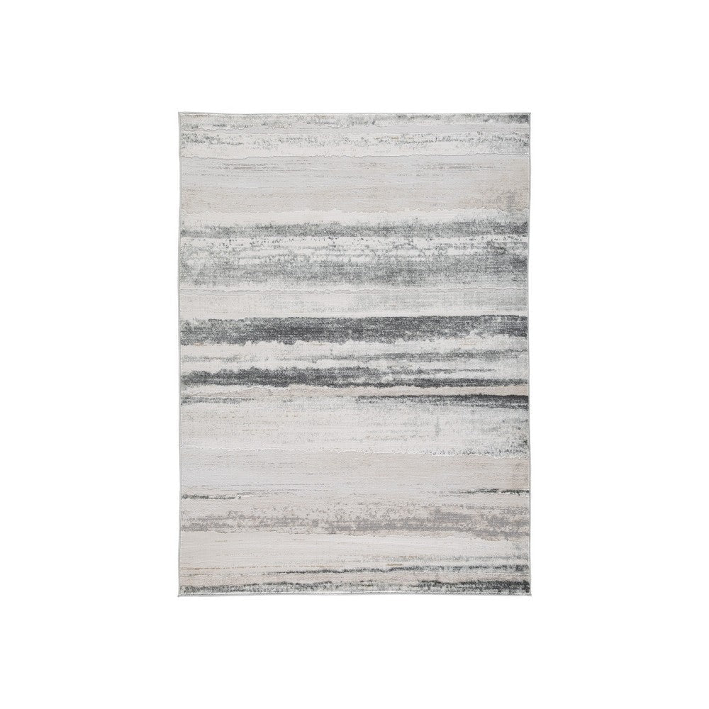 Oxy Area Rug | 5 x 7 | Abstract Modern Design | Gray, Gold