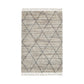 8 x 10 Modern Tassel Area Rug, Wide Diamond Design, Soft Fabric, Beige Gray By Casagear Home