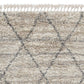 8 x 10 Modern Tassel Area Rug Wide Diamond Design Soft Fabric Beige Gray By Casagear Home BM280218
