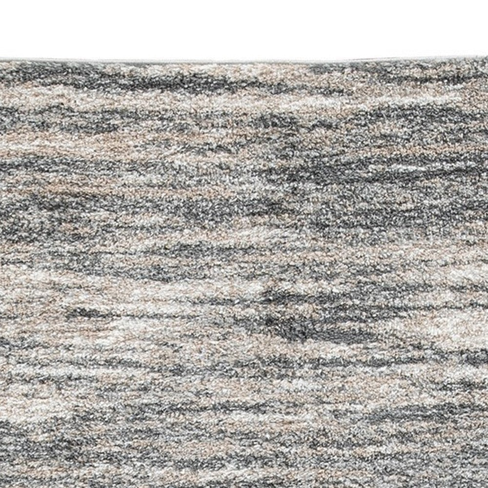 Zeni 5 x 7 Modern Area Rug Smokey Lined Design Soft Fabric Ivory Beige By Casagear Home BM280226