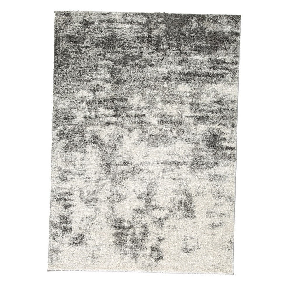 Pax Area Rug | 5 x 7 | Smoky Paint Design | Cream, Gray