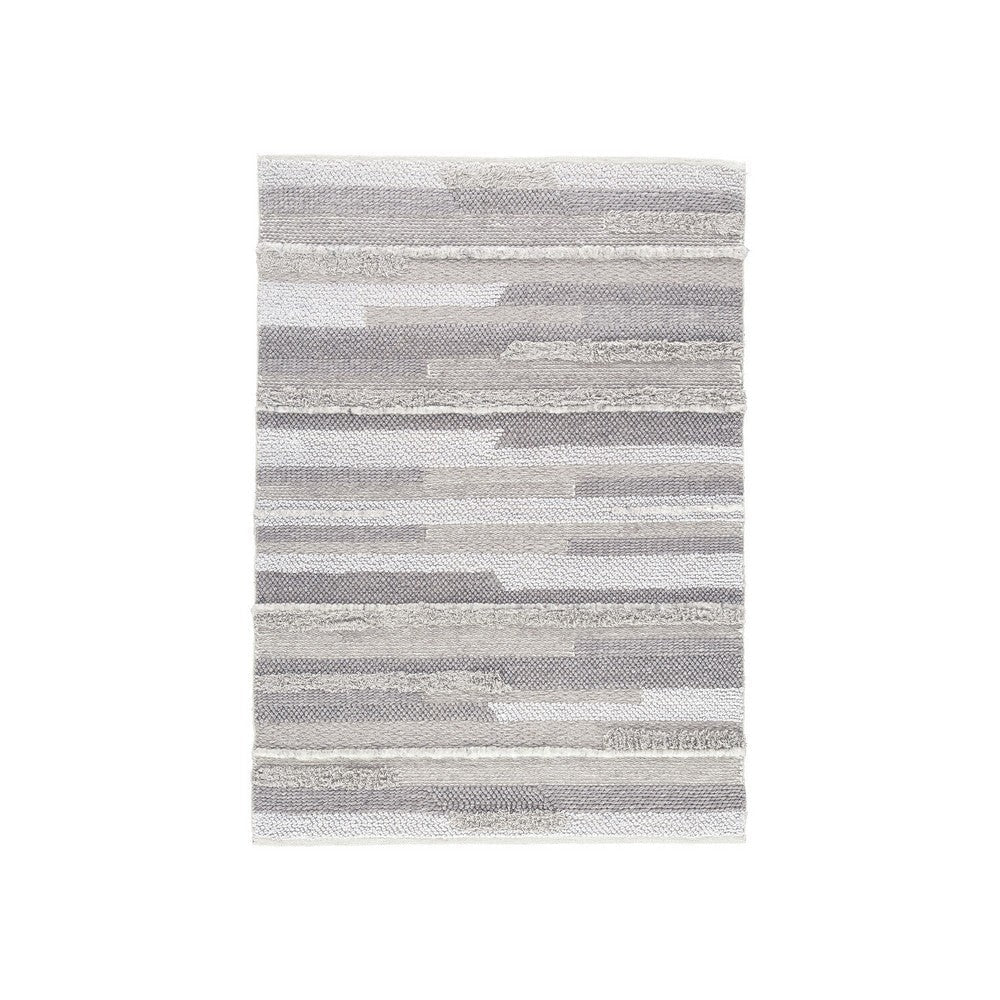 Ella Area Rug | 5 x 7 | Abstract Design | Soft Fabric | Stone Gray