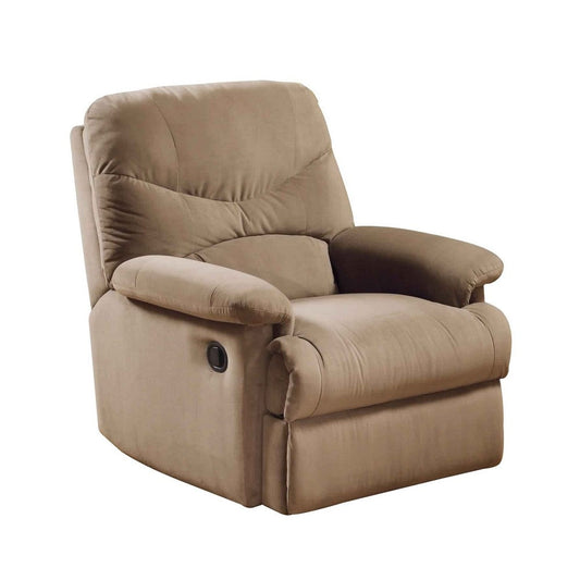 Deby 35 Inch Modern Motion Recliner Chair, Soft Microfiber Seat By Casagear Home