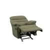 Deby 35 Inch Modern Recliner Foam Cushioned Seat Microfiber Sage Green By Casagear Home BM280250