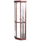 China Curio Cabinet | 71" | Corner | 4 Doors | Cherry Brown