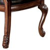 Loki 28 Inch Dining Chair Nailhead Trim Faux Leather Set of 2 Brown By Casagear Home BM280261