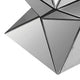 20 Inch Modern End Table Square Mirror Top Silver Geometric Pedestal Base By Casagear Home BM280277
