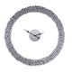 Wall Clock | 39" | Analog | Faux Gem Inlay | Silver