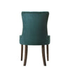 Esme 24 Inch Solid Wood Dining Chair Velvet Tufted Set of 2 Green By Casagear Home BM280325