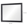 47 Inch Wood Mirror Landscape Frame Classic Black By Casagear Home BM280342