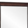 Oxy 38 Inch Classic Rectangular Portrait Mirror with Wood Frame Brown By Casagear Home BM280362
