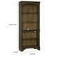 Tia 78 Inch 5 Tier Rubberwood Bookcase 3 Adjustable Shelves Oak Brown By Casagear Home BM280385