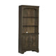 Tia Bookcase | 78" | 3 Tier | 2 Door Cabinet | Oak Brown